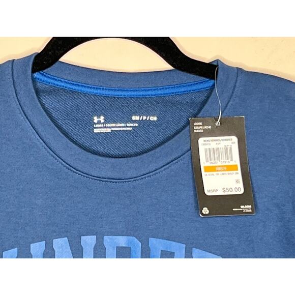 NWT UNDER ARMOUR UA Mens Loose Crewneck Embroidered Sweatshirt SIZE SMALL - Picture 4 of 6